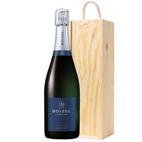 Boizel Ultime Brut Nature 75cl In Wooden Sliding Lid Gift Box